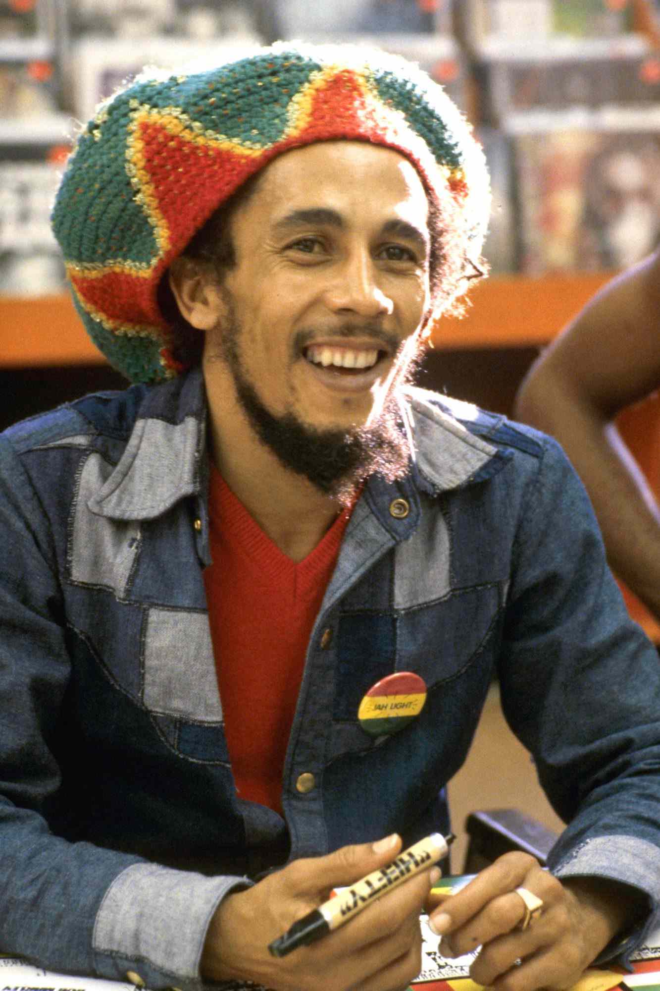 Bob Marley at Hollywood Tower Records in California&nbsp;in 1979