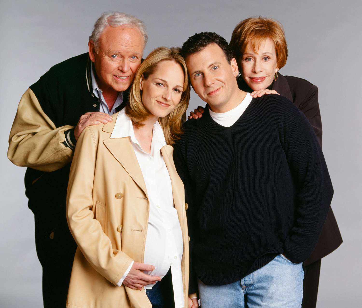 Carol Burnett, Carroll O'Connor, Helen Hunt, and Paul Reiser on&nbsp;Mad About You on May 20, 1997