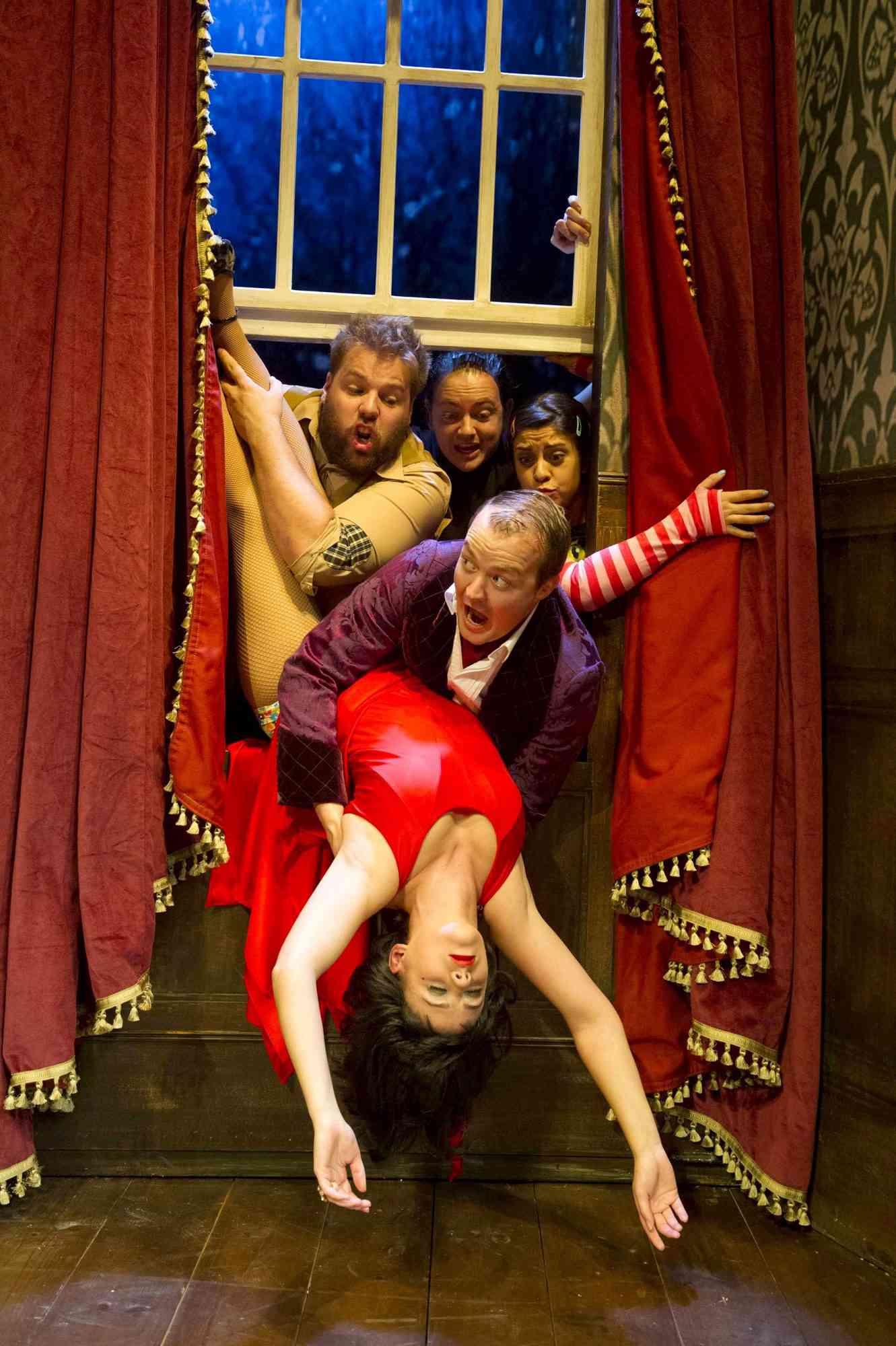 'The Play That Goes Wrong' Play performed at the Duchess Theatre. London, Britain