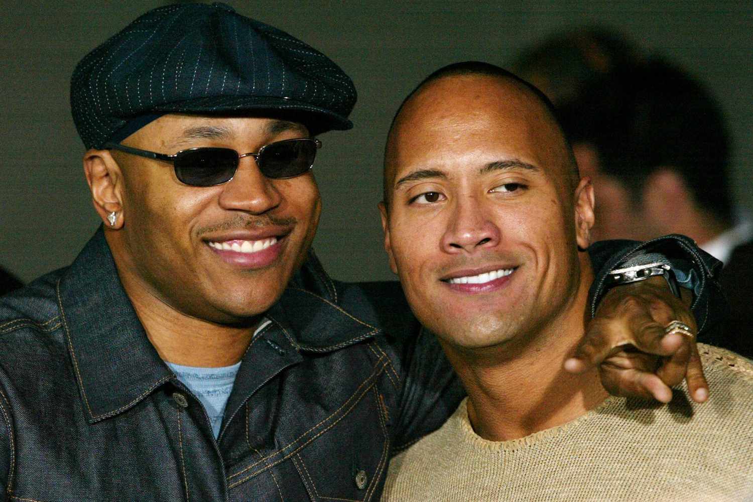 Dwayne 'The Rock' Johnson With LL Cool J at the World Premiere of Bulletproof Monk&nbsp;in Hollywood&nbsp;on April 9, 2003