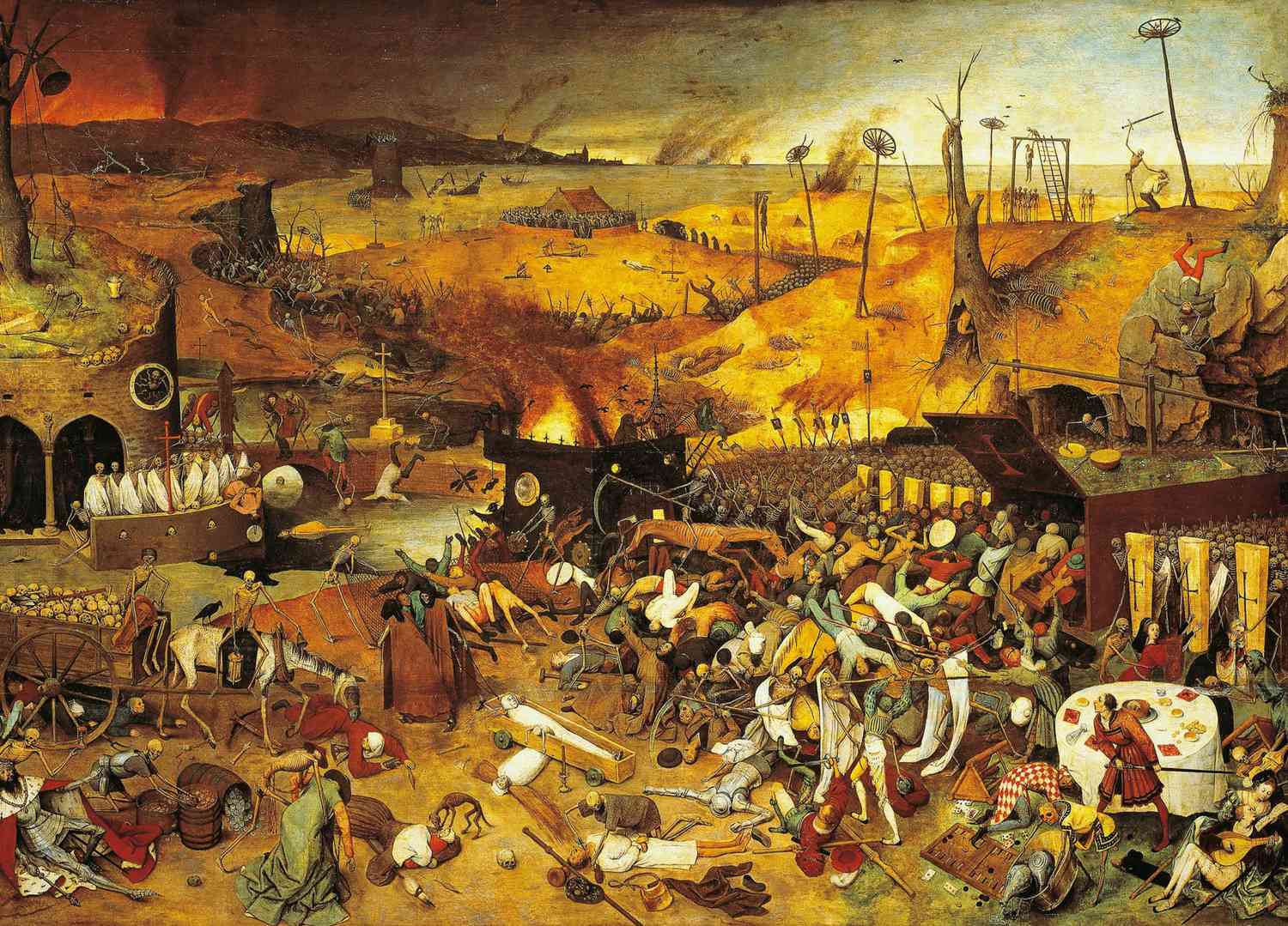 The Triumph of Death, 1562-1563, by Pieter Brueghel the Elder (1525-1569), oil on canvas, 117x162 cm. (Photo by DeAgostini/Getty Images)