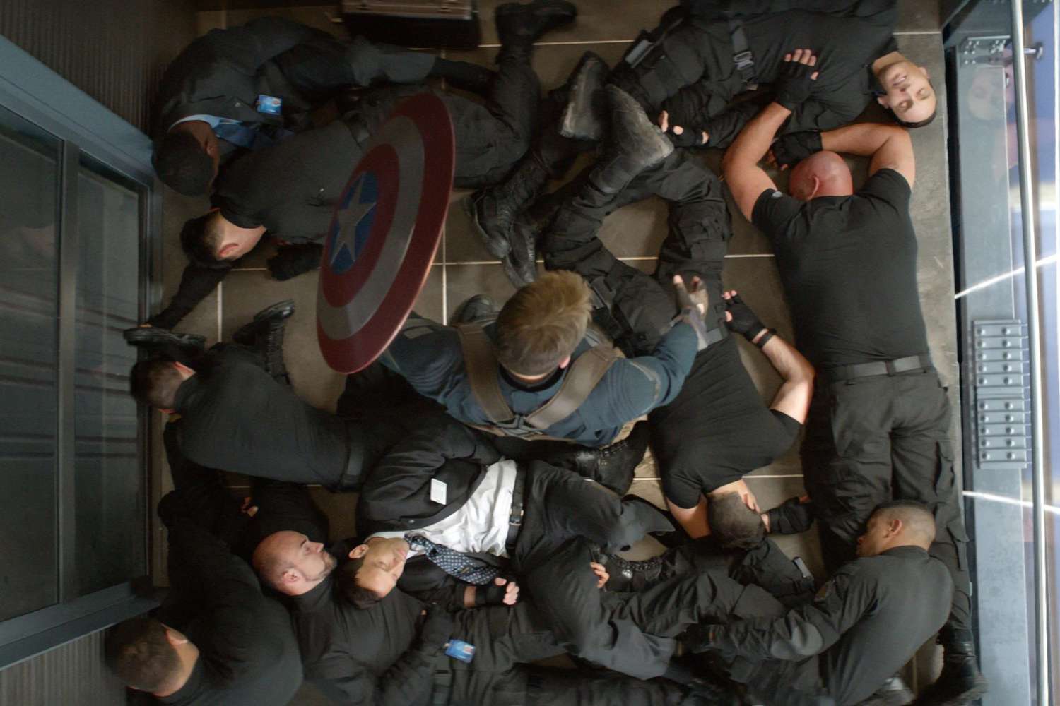 Elevator Fight Scene (Captian America: Winter Soldier,&nbsp;2014)
