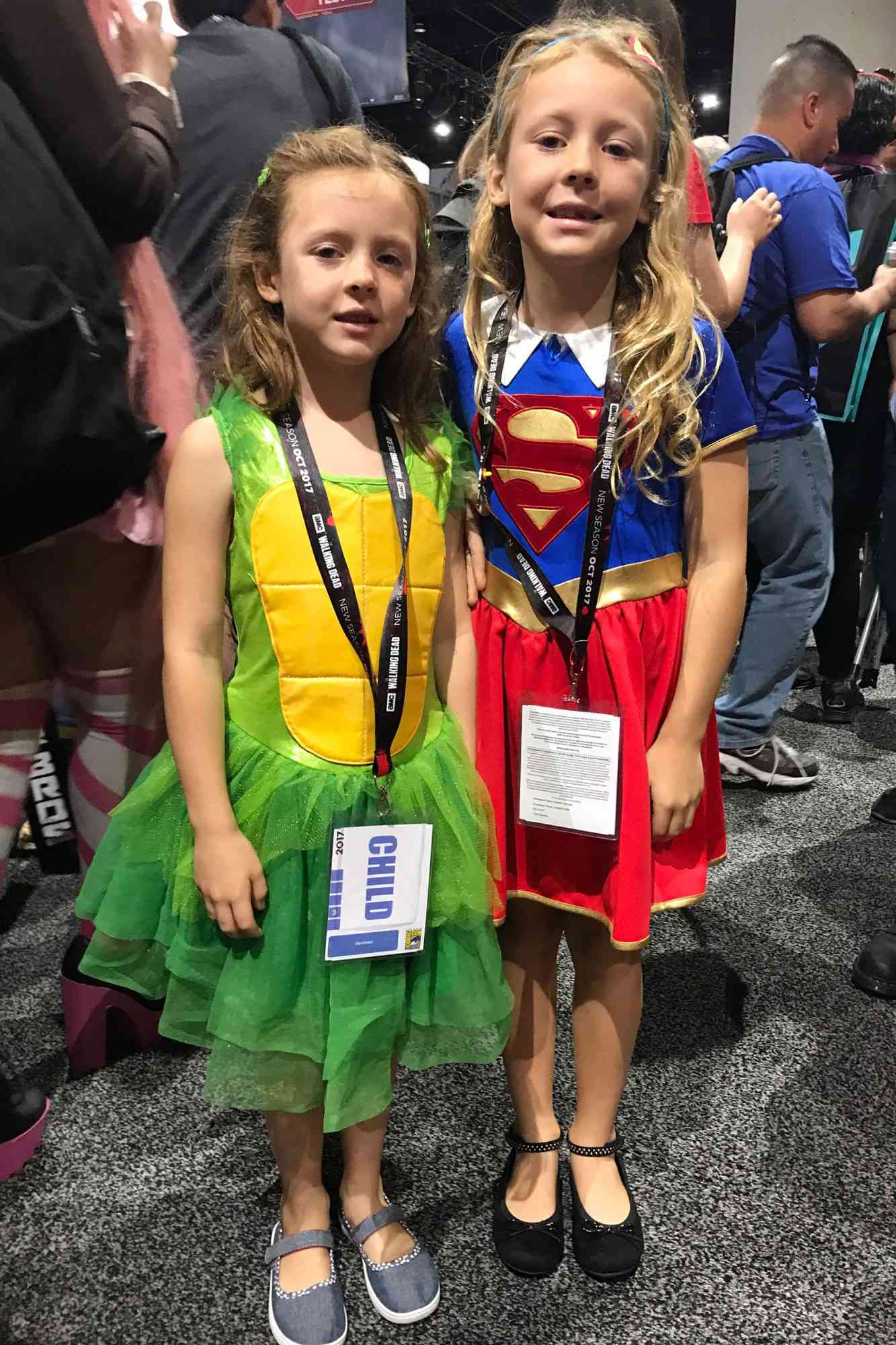 Comic Con 2017 Girls dressed as superheroes Photo Credit: Mary Sollosi for EW