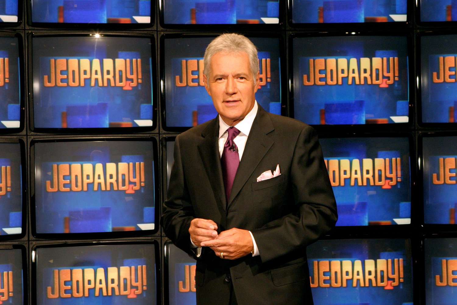 Alex Trebek Hosting Jeopardy!&nbsp;in 2005