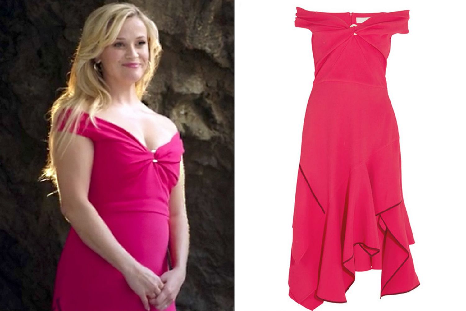 Reese Witherspoon's off-the-shoulder dress on The Mindy Project