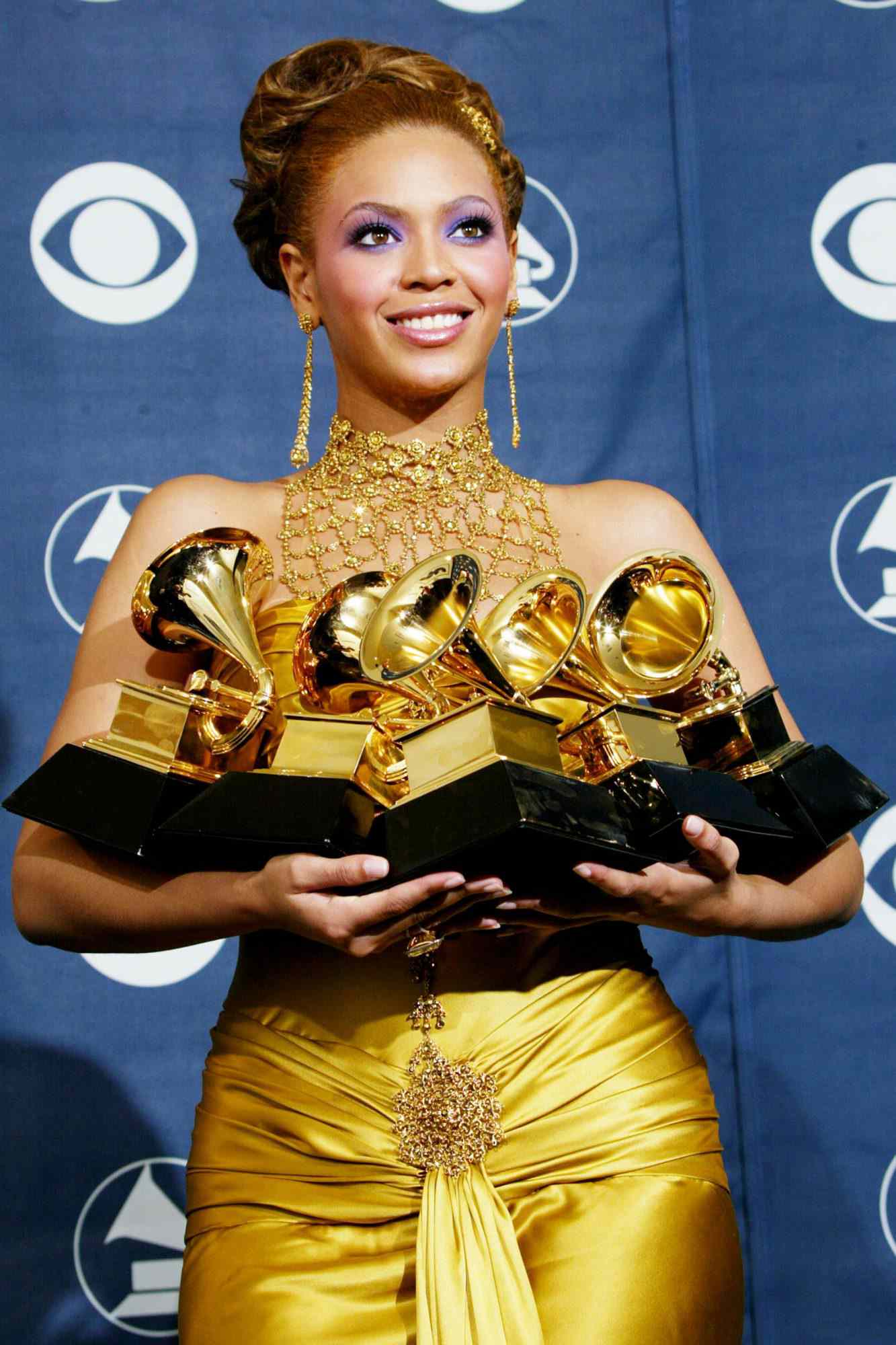 Beyoncé at the 46th annual Grammy Awards at the Staples Center on Feb. 8, 2004