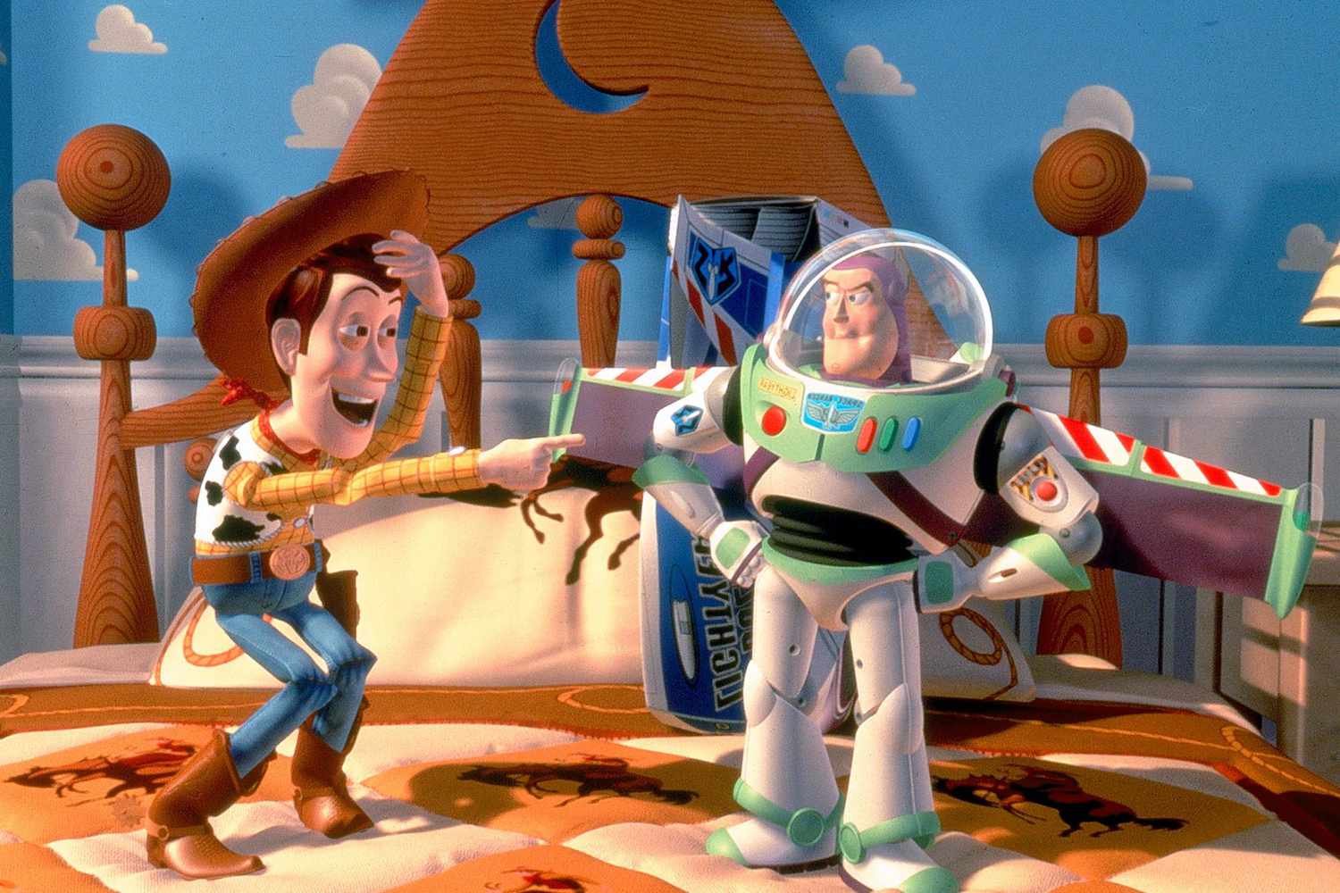 Woody and Buzz in Toy Story