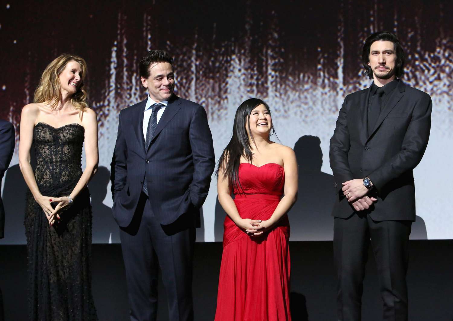Laura Dern, Benicio del Toro, Kelly Marie Tran and Adam Driver