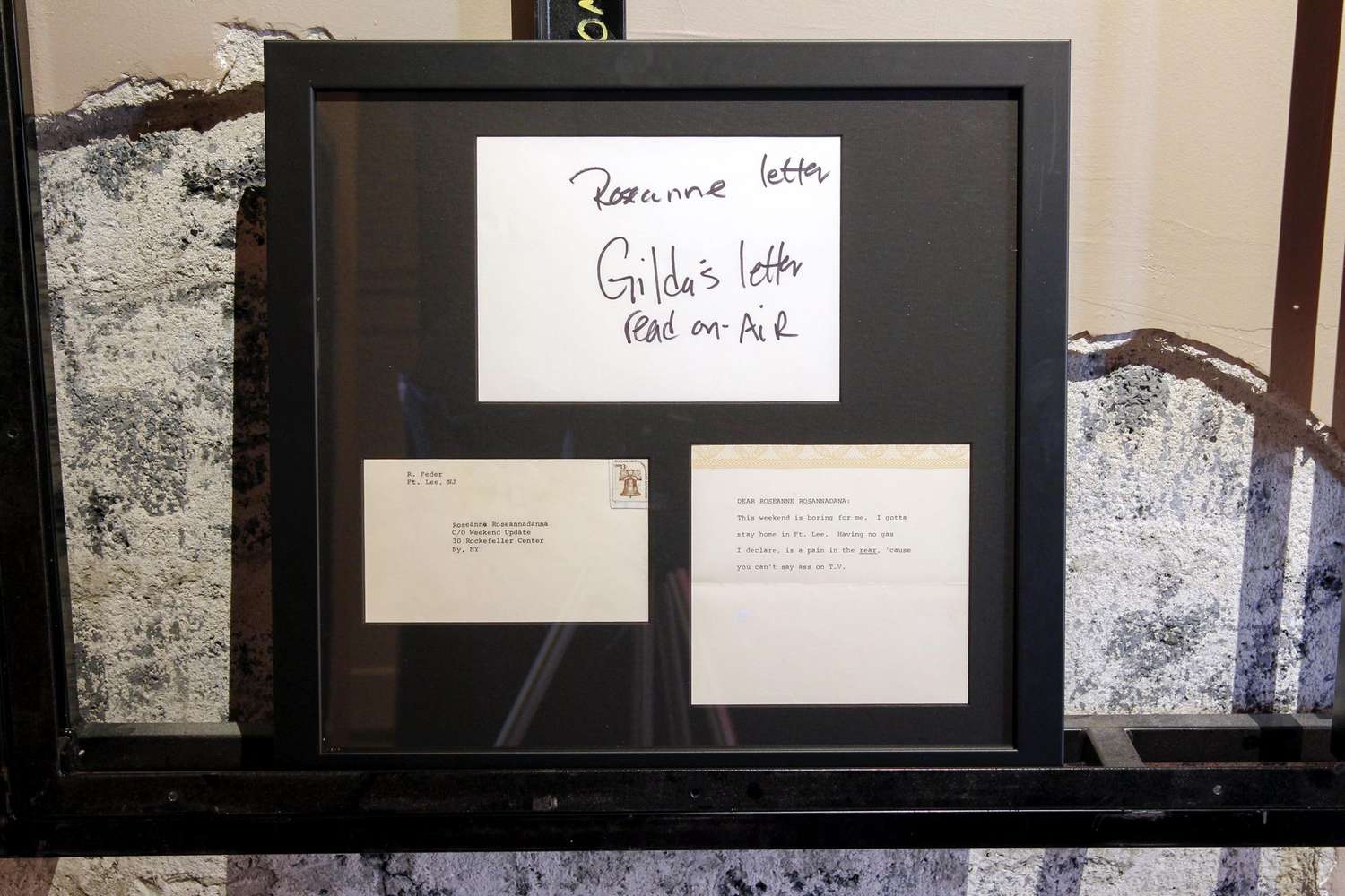 Gilda Radner's Roseanne Roseannadanna letter from Saturday Night Live
