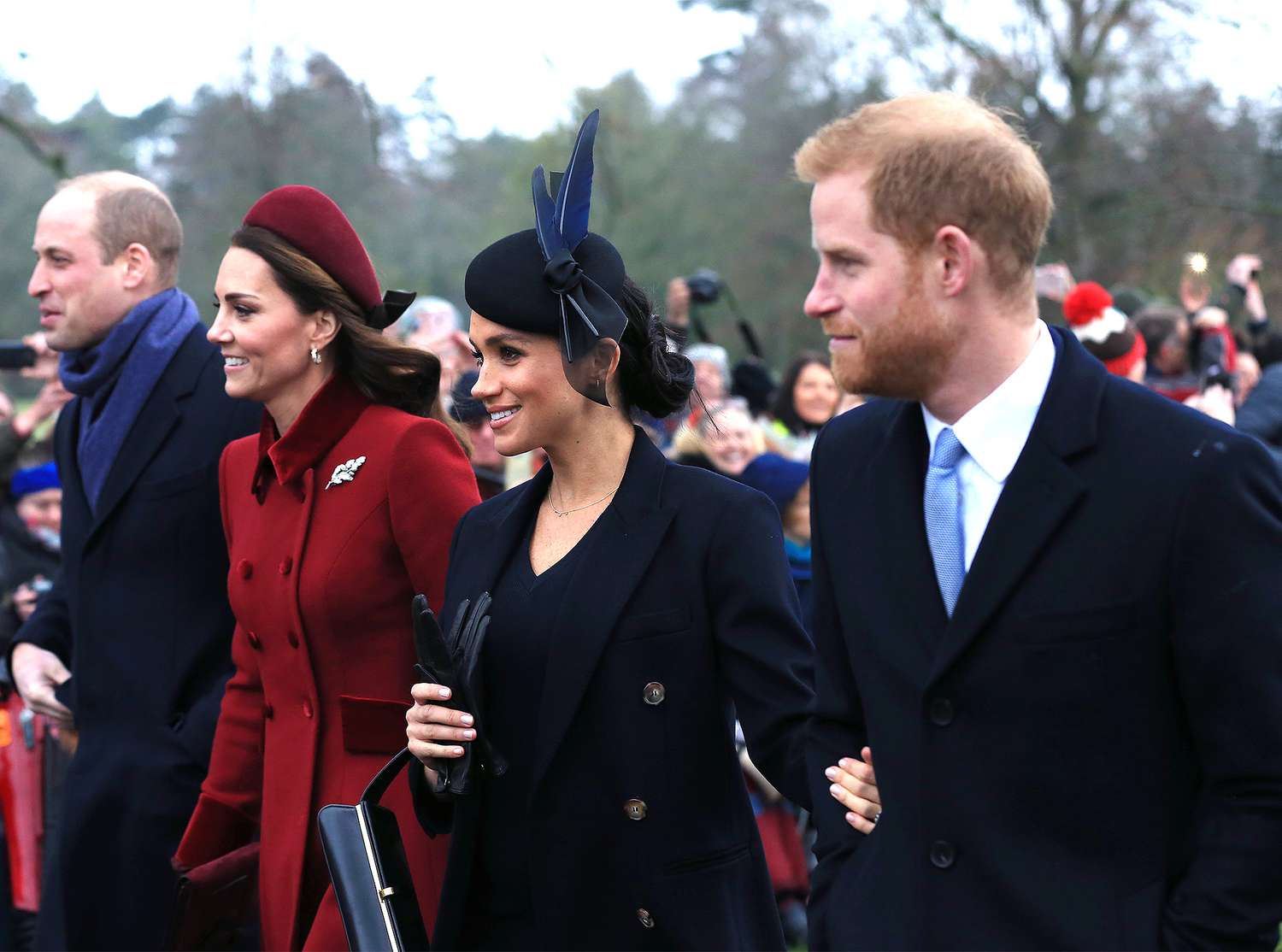 Prince William; Kate, Duchess of Cambridge; Meghan, Duchess of Sussex; and Prince Harry