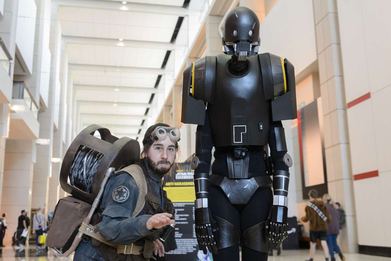 Bodhi Rook and K-2SO from Rogue One