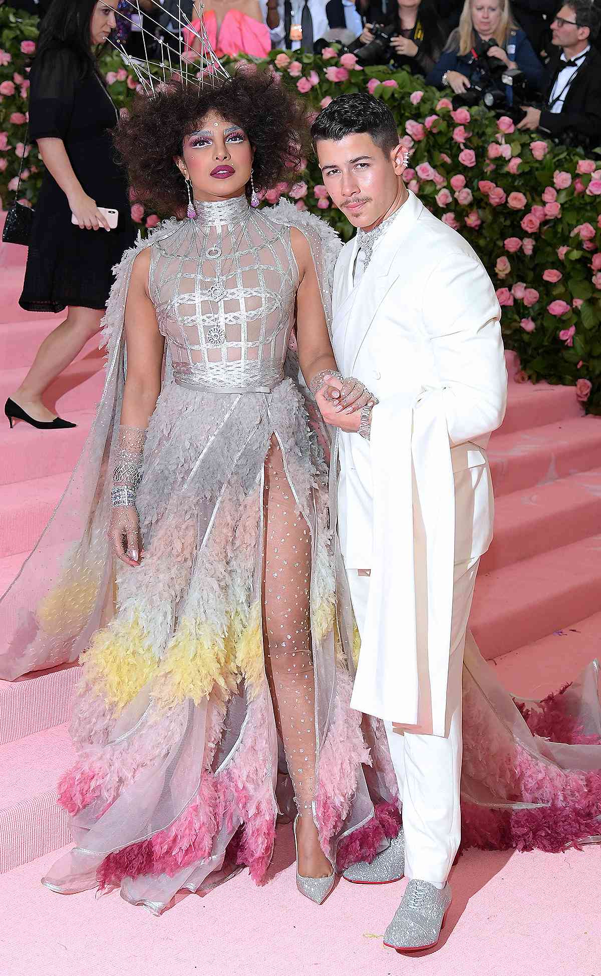 NEW YORK, NEW YORK - MAY 06: Priyanka Chopra and Nick Jonas attend The 2019 Met Gala Celebrating Camp: Notes on Fashion at Metropolitan Museum of Art on May 06, 2019 in New York City. (Photo by Neilson Barnard/Getty Images)