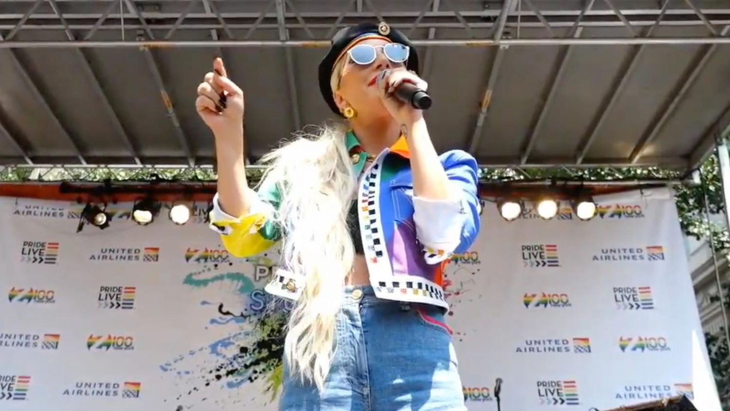 Pride Live's Stonewall Day presented by United Airlines Hosted By Elvis Duran (screen grab) Lady Gaga https://www.youtube.com/watch?v=crbgkpXkrBk