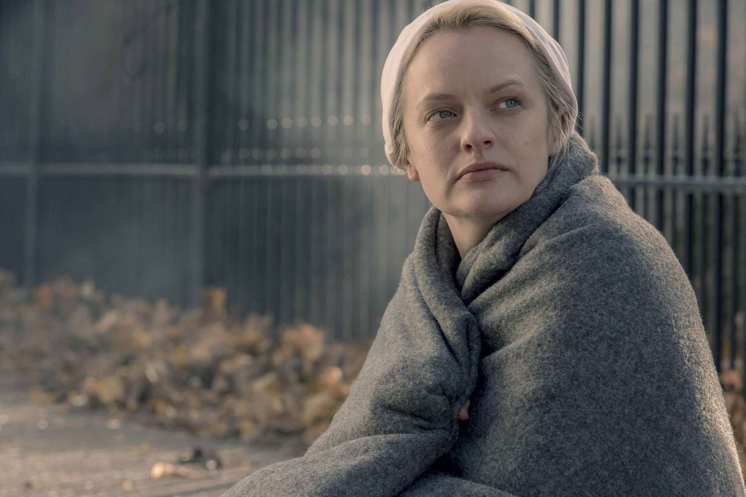 The Handmaid's Tale -- "Night" - Episode 301 -- June embarks on a bold mission with unexpected consequences. Emily and Nichole make a harrowing journey. The Waterfords reckon with Serena Joy&rsquo;s choice to send Nichole away. June (Elisabeth Moss), shown. (Photo by: Elly Dassas/Hulu)