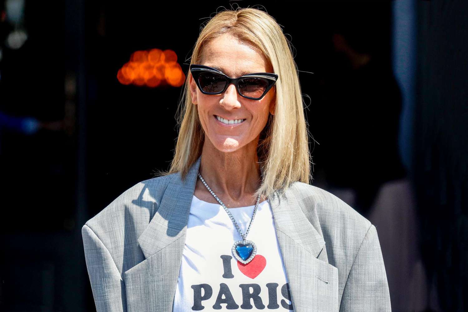 Singer Celine Dion is seen leaving her hotel in Paris, France, on July 3rd, 2019. (Photo by Mehdi Taamallah/NurPhoto via Getty Images)