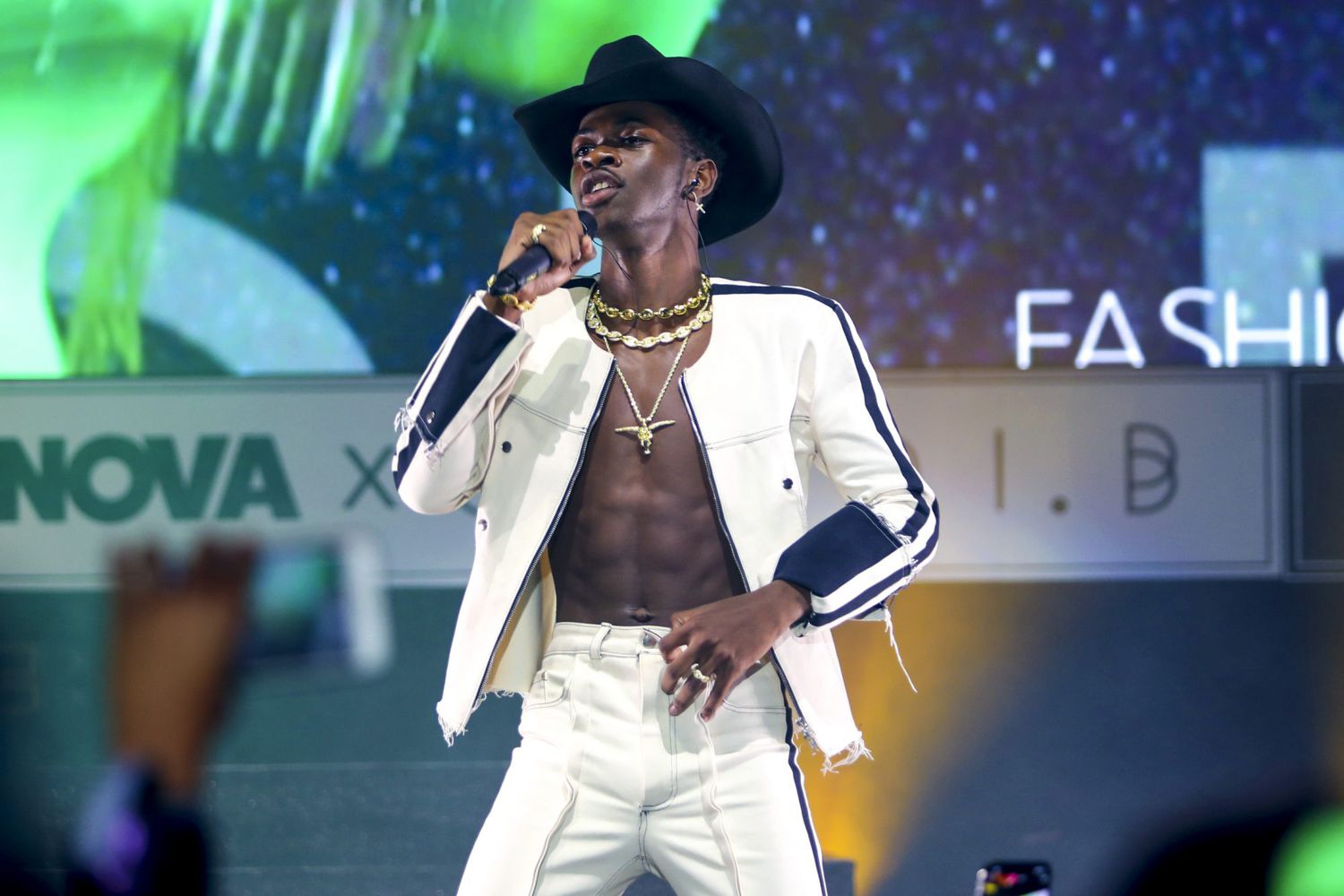 LOS ANGELES, CA - MAY 09: Lil Nas X performs onstage as Fashion Nova Presents: Party With Cardi at Hollywood Palladium on May 9, 2019 in Los Angeles, California. (Photo by Jerritt Clark/Getty Images for Fashion Nova)