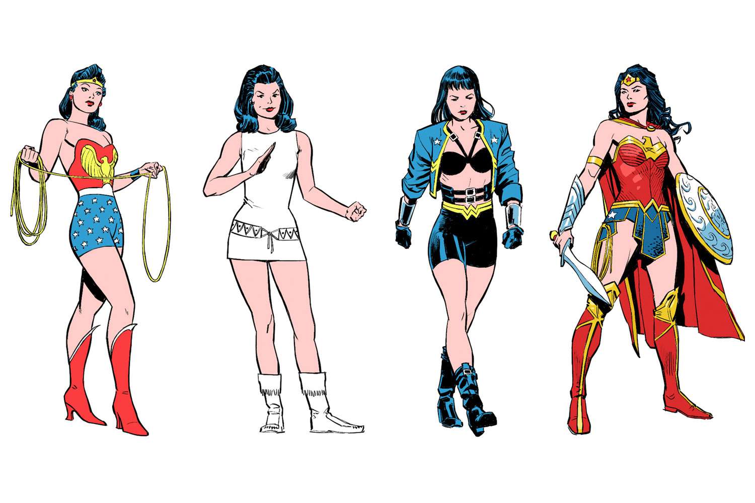 See how Wonder Woman's costumes changed through the years 