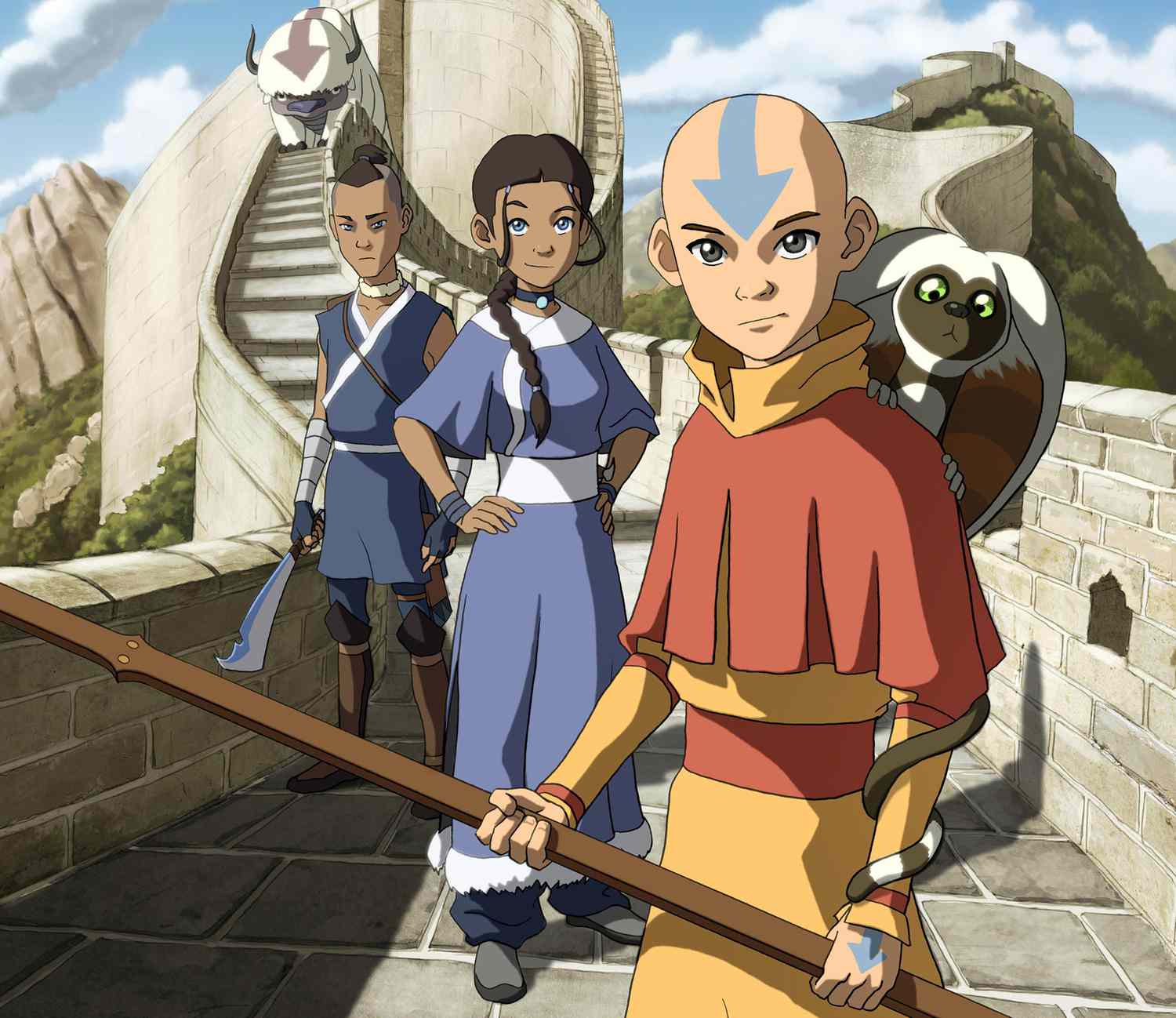 Sokka, Katara, and Aang on 'Avatar: The Last Airbender'