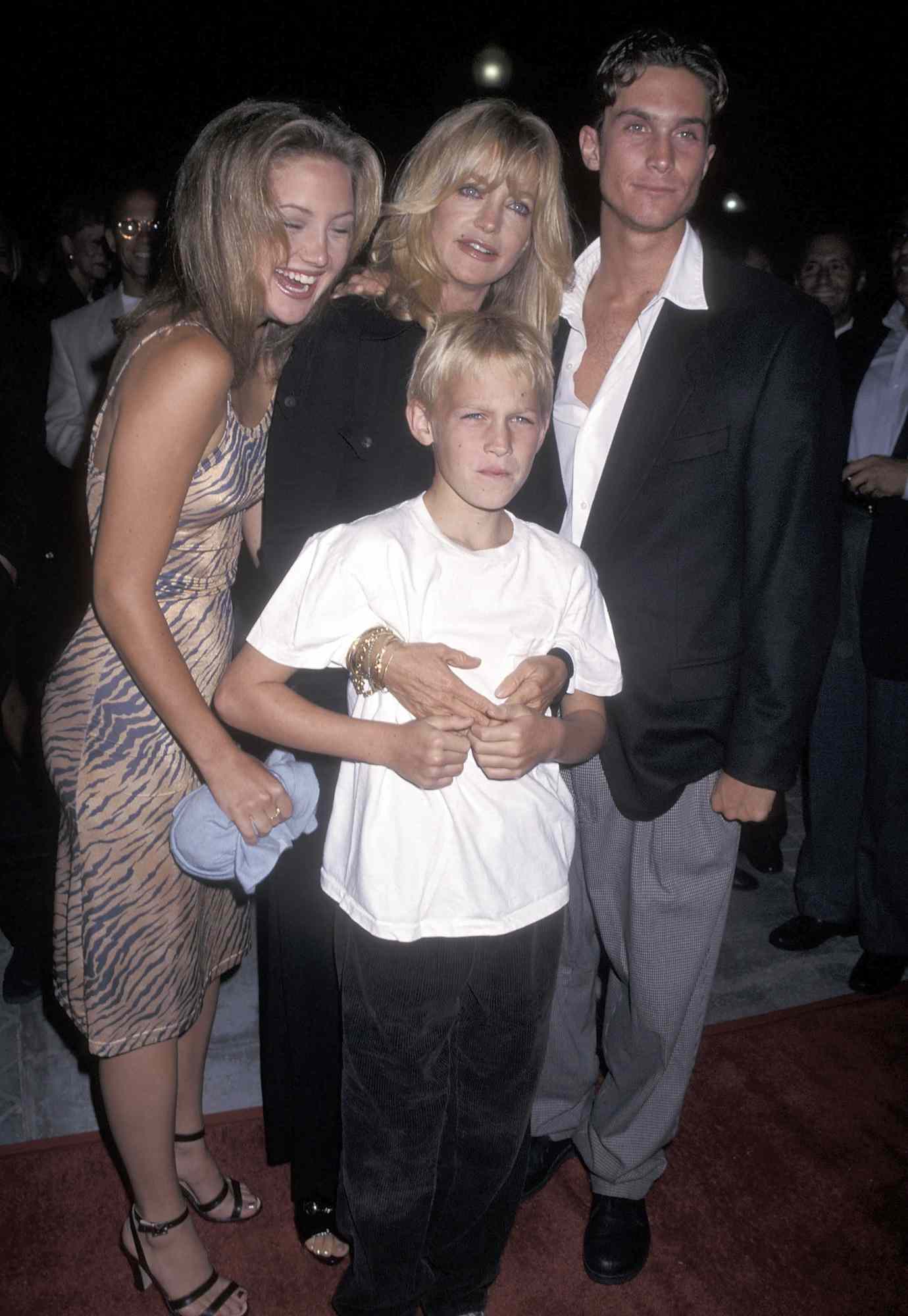 Goldie Hawn; Kate Hudson, Oliver Hudson, and Wyatt Russell