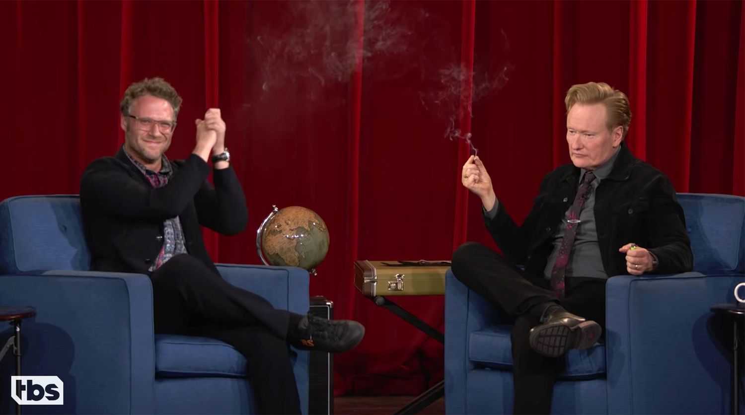 Conan Takes A Hit Of Seth Rogen&rsquo;s Joint