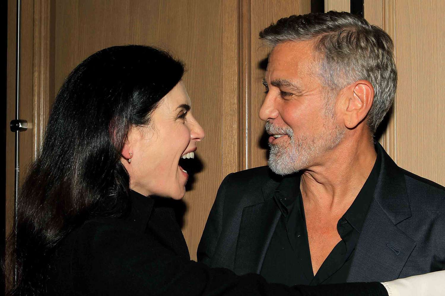 Julianna Margulies and George Clooney