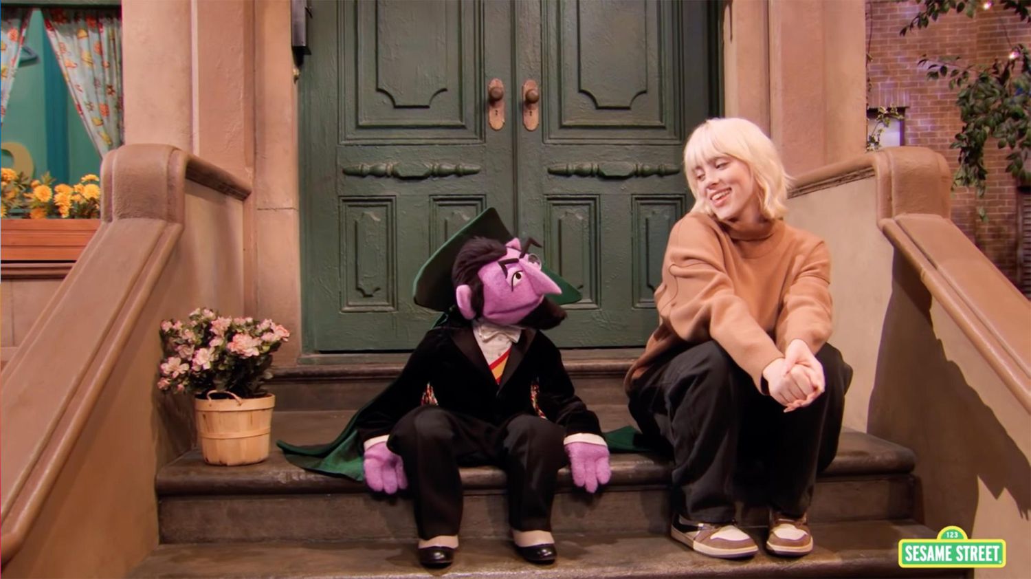 The Count and Billie Eilish on Sesame Street