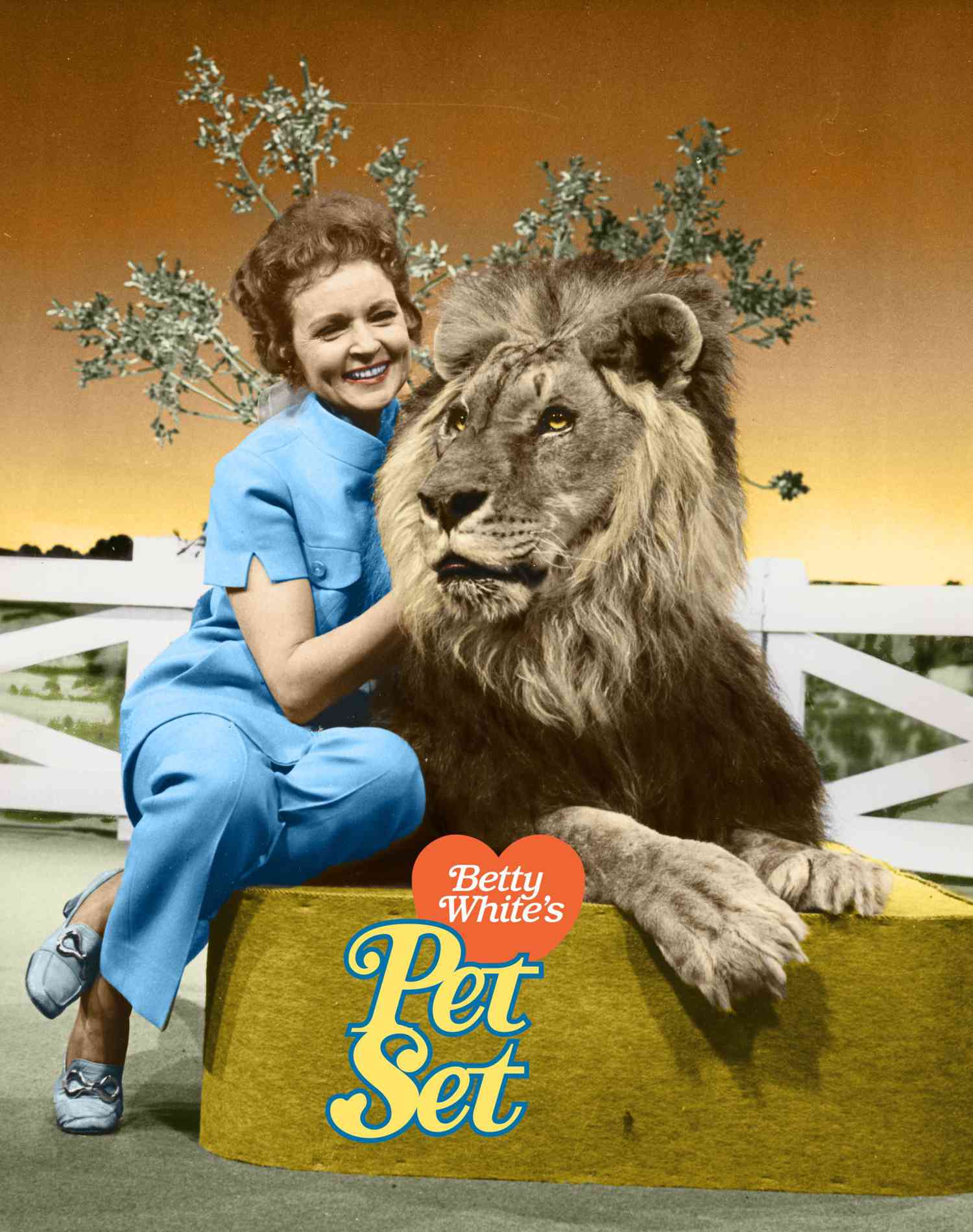Betty White and her lion friend on The Pet Set