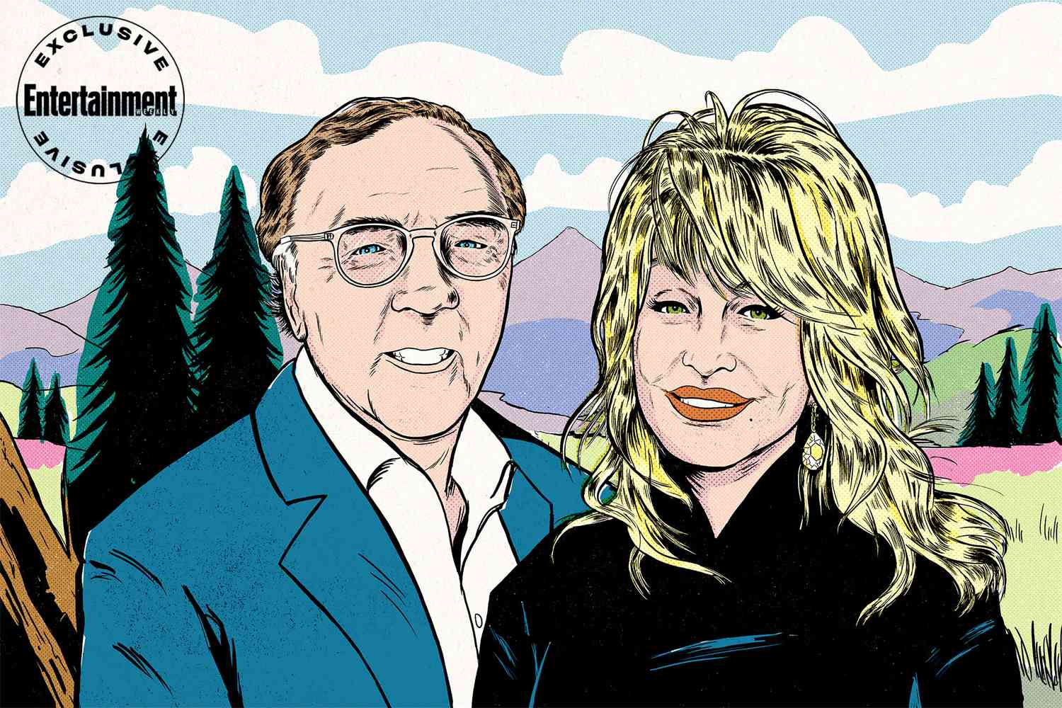 Dolly Parton and James Patterson Illustration