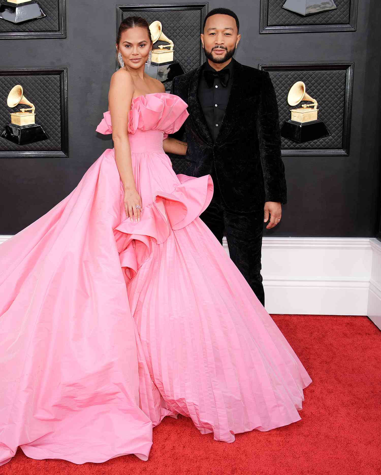 Chrissy Teigen and John Legend Grammy Awards Arrivals