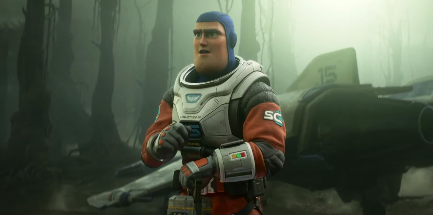 Buzz (voiced by Chris Evans) gets a little lost in 'Lightyear'