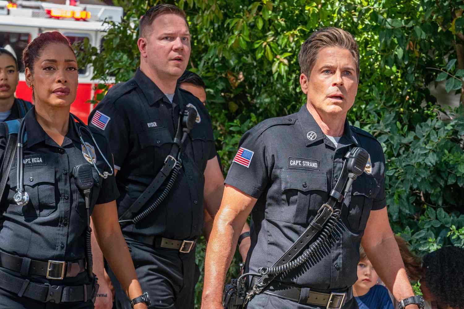 Gina Torres, Jim Parrack, and Rob Lowe on '9-1-1: Lone Star'
