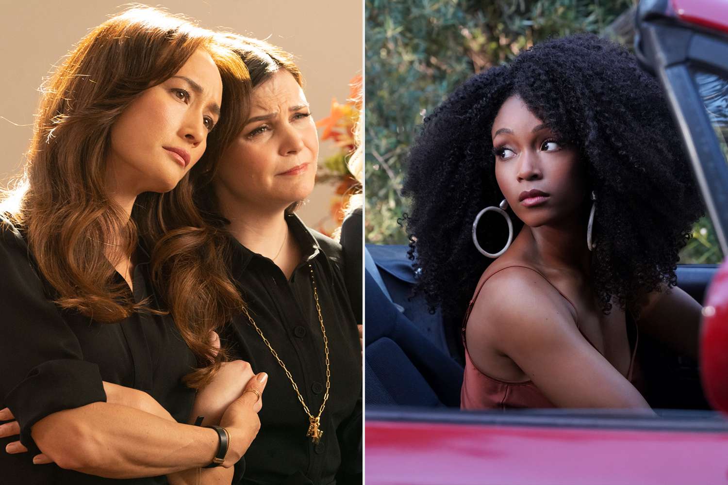 PIVOTING: L-R: Maggie Q, Ginnifer Goodwin and Eliza Coupe in the “My Friend Died” series premiere episode of PIVOTING airing Sunday, Jan. 9 on FOX. © 2022 FOX Media LLC. CR: FOX.; OUR KIND OF PEOPLE: Yaya DaCosta in OUR KIND OF PEOPLE premiering Tuesday, Sept. 21 (9:00-10:00 PM ET/PT) on FOX. ©2021 FOX MEDIA LLC. Cr: Michael Becker/FOX.