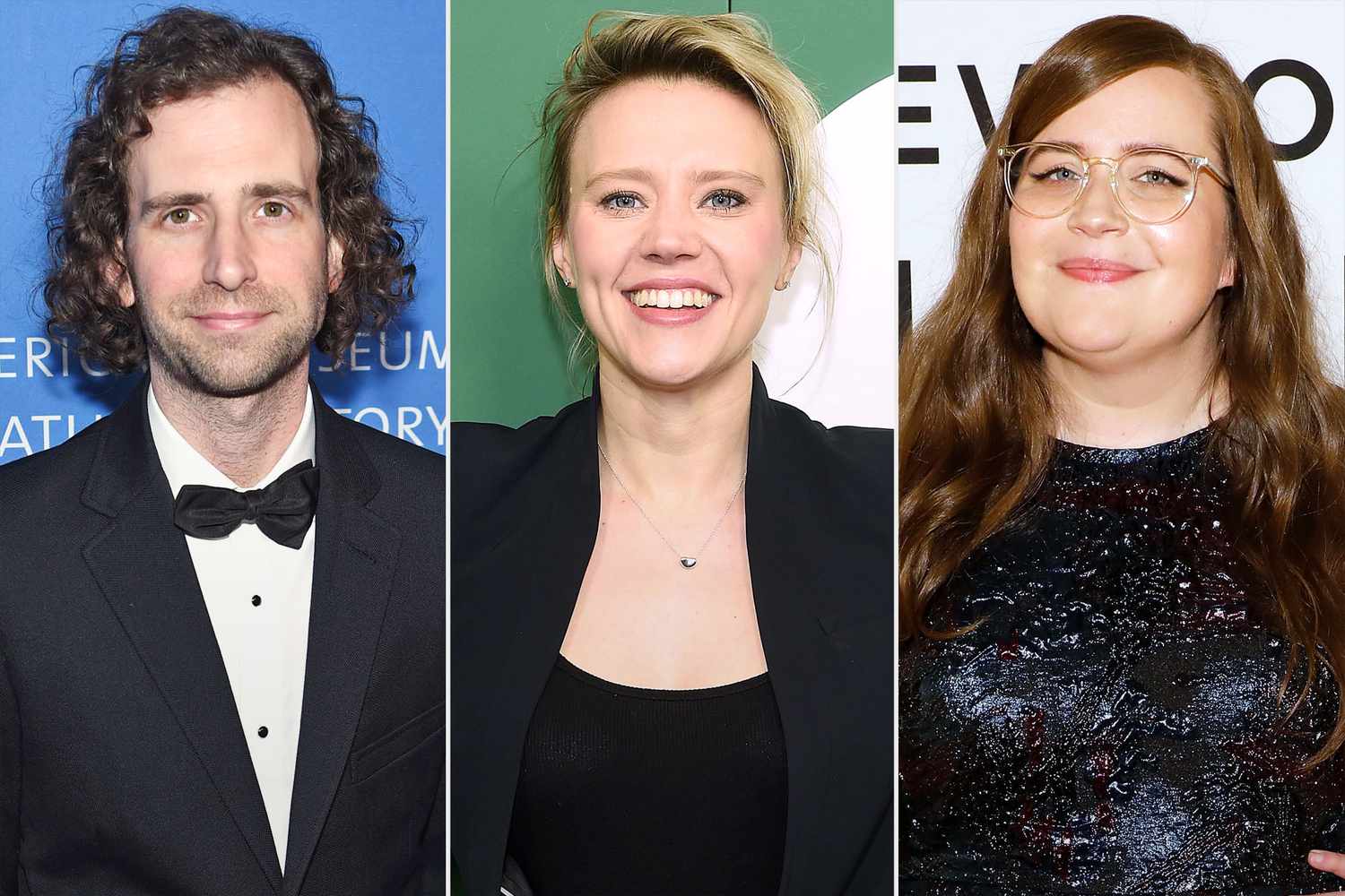 Kyle Mooney attends the American Museum Of Natural History 2019 Gala at the American Museum of Natural History on November 21, 2019 in New York City. (Photo by Jamie McCarthy/Getty Images); Kate McKinnon attends Hulu's "Shrill" New York Premiere at Walter Reade Theater on March 13, 2019 in New York City. (Photo by Jamie McCarthy/Getty Images); NEW YORK, NEW YORK - NOVEMBER 19: Aidy Bryant attends the 2019 New York Public Radio Gala at The Plaza on November 19, 2019 in New York City. (Photo by Taylor Hill/Getty Images for New York Public Radio)