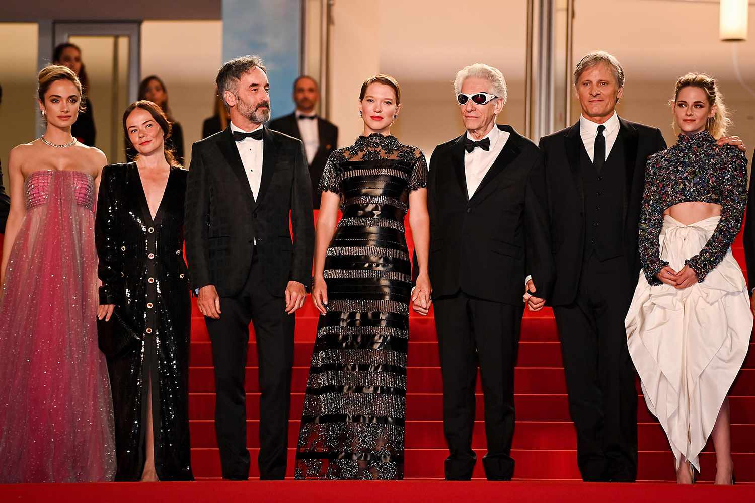 Cannes Film Festival 2022 Denise Capezza, Nadia Litz, Don McKellar, Léa Seydoux, Director David Cronenberg, Viggo Mortensen and Kristen Stewart