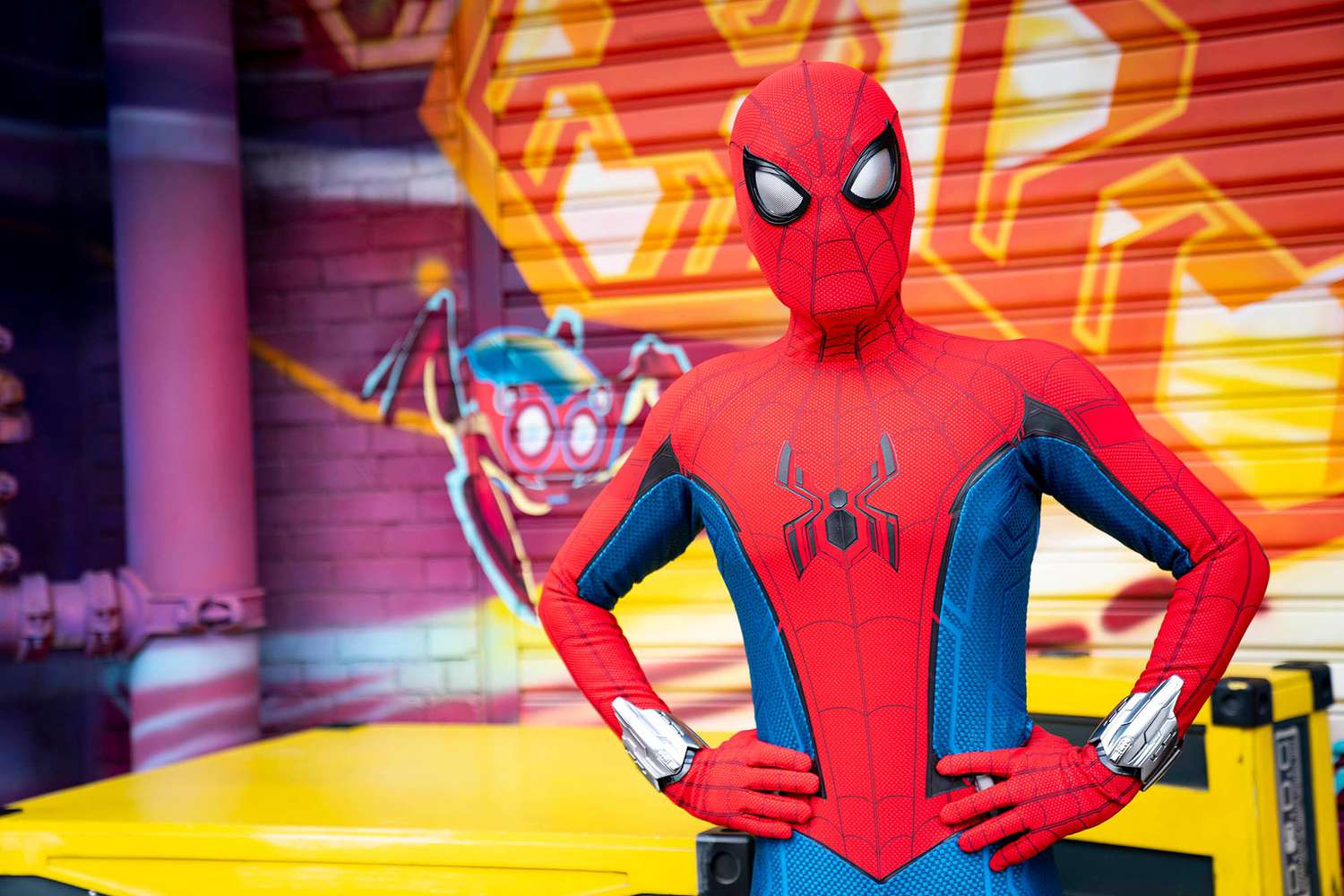 Spider-man at Disneyland's Avengers Campus