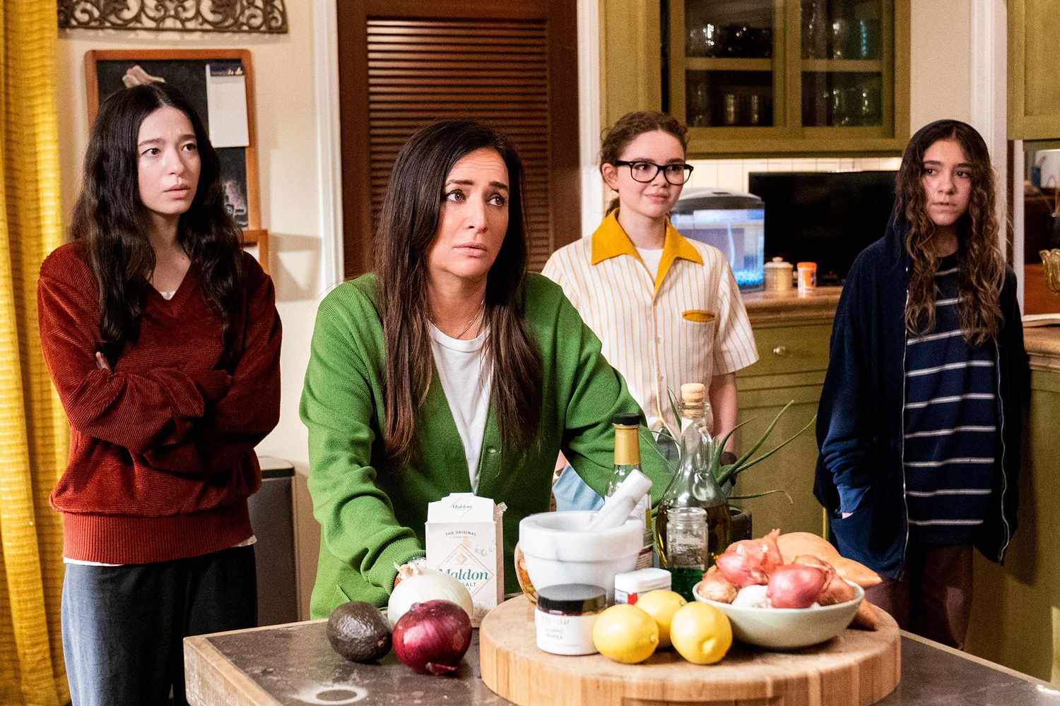Better Things - “The World is Mean Right Now” Episode 5 (Airs Monday, March 21st) — Pictured: Mikey Madison as Max, Pamela Adlon as Sam Fox, Hannah Riley as Frankie, Olivia Edwards as Duke