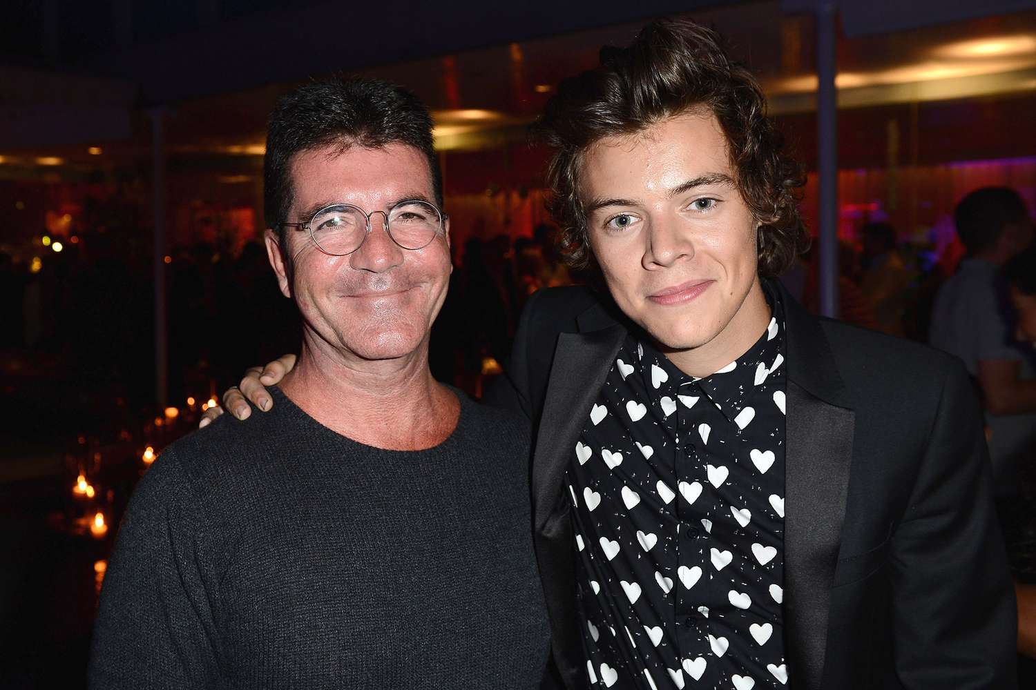 Simon Cowell and Harry Styles attend the "One Direction This Is Us" world premiere after party on August 20, 2013 in London, England.