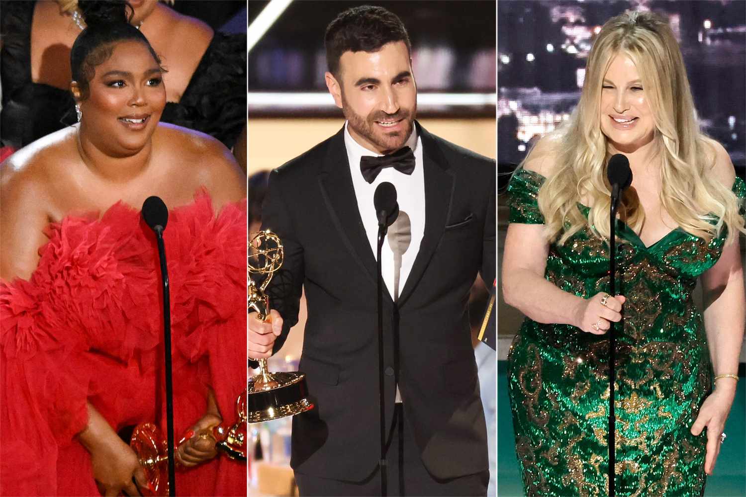 Lizzo, Brett Goldstein, and Jennifer Coolidge at the 2022 Emmys