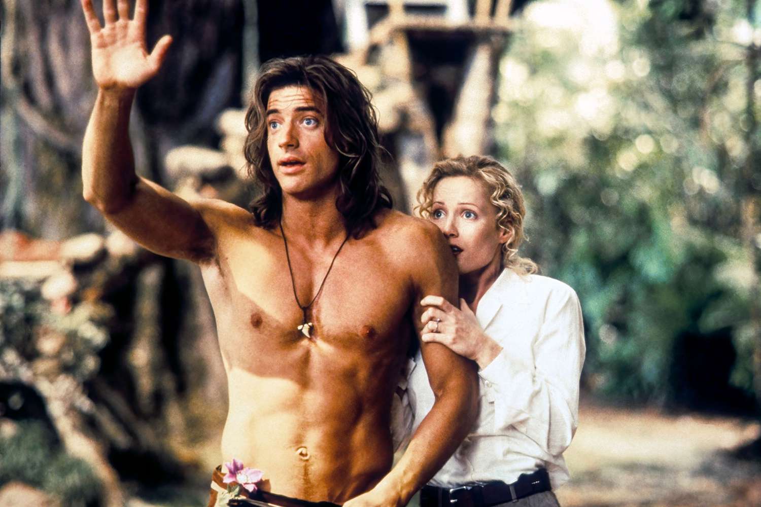 Brendan Fraser and Leslie Mann in 'George of the Jungle'