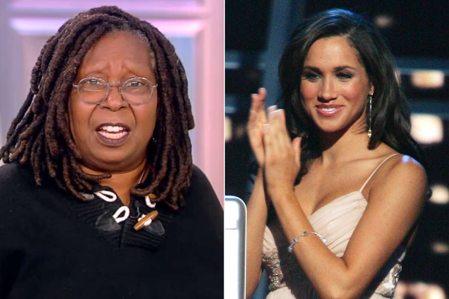 Whoopi Goldberg on The View; Meghan Markle on Deal of No Deal