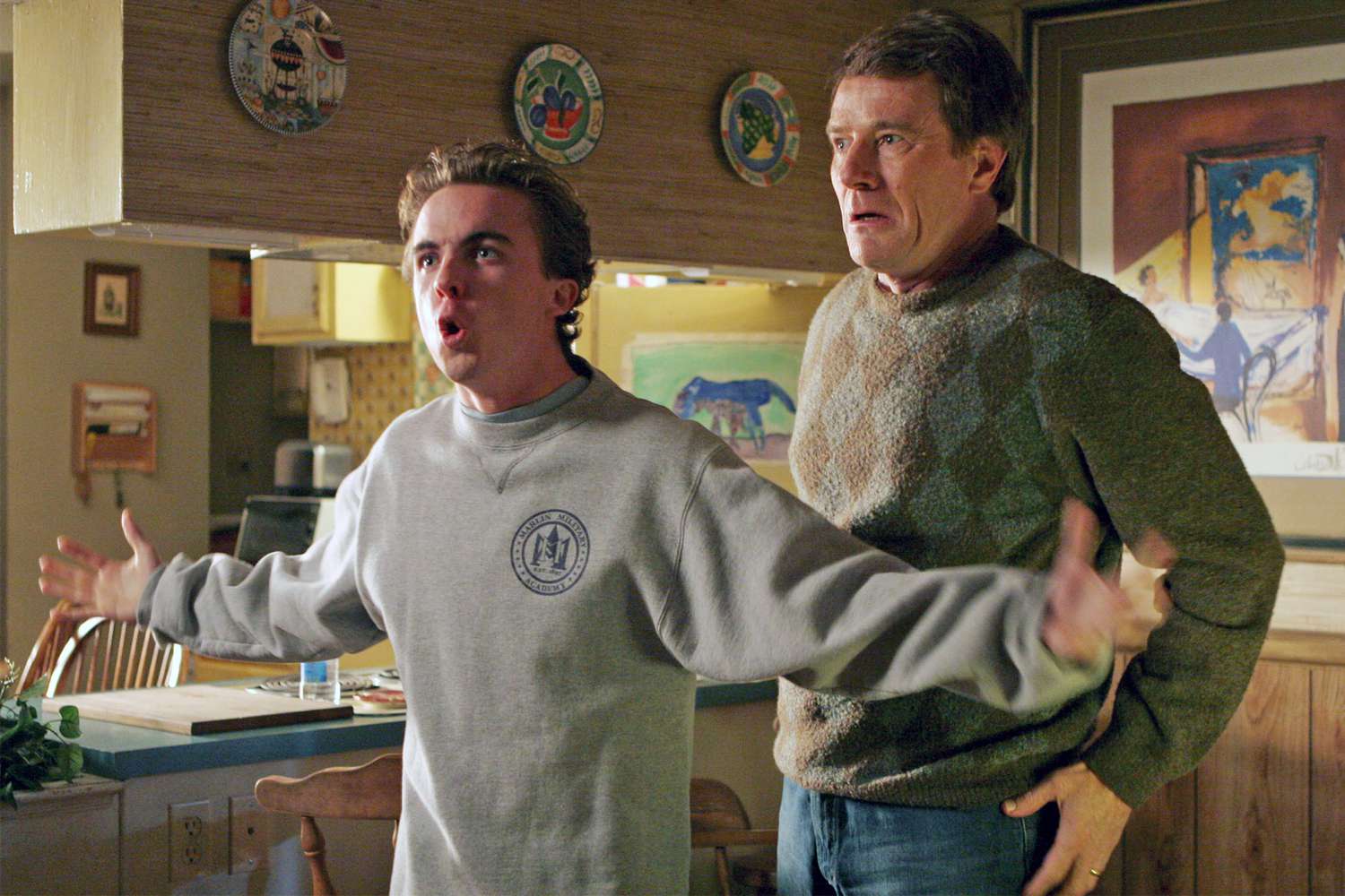 Frankie Muniz and Bryan Cranston in 'Malcolm in the Middle'