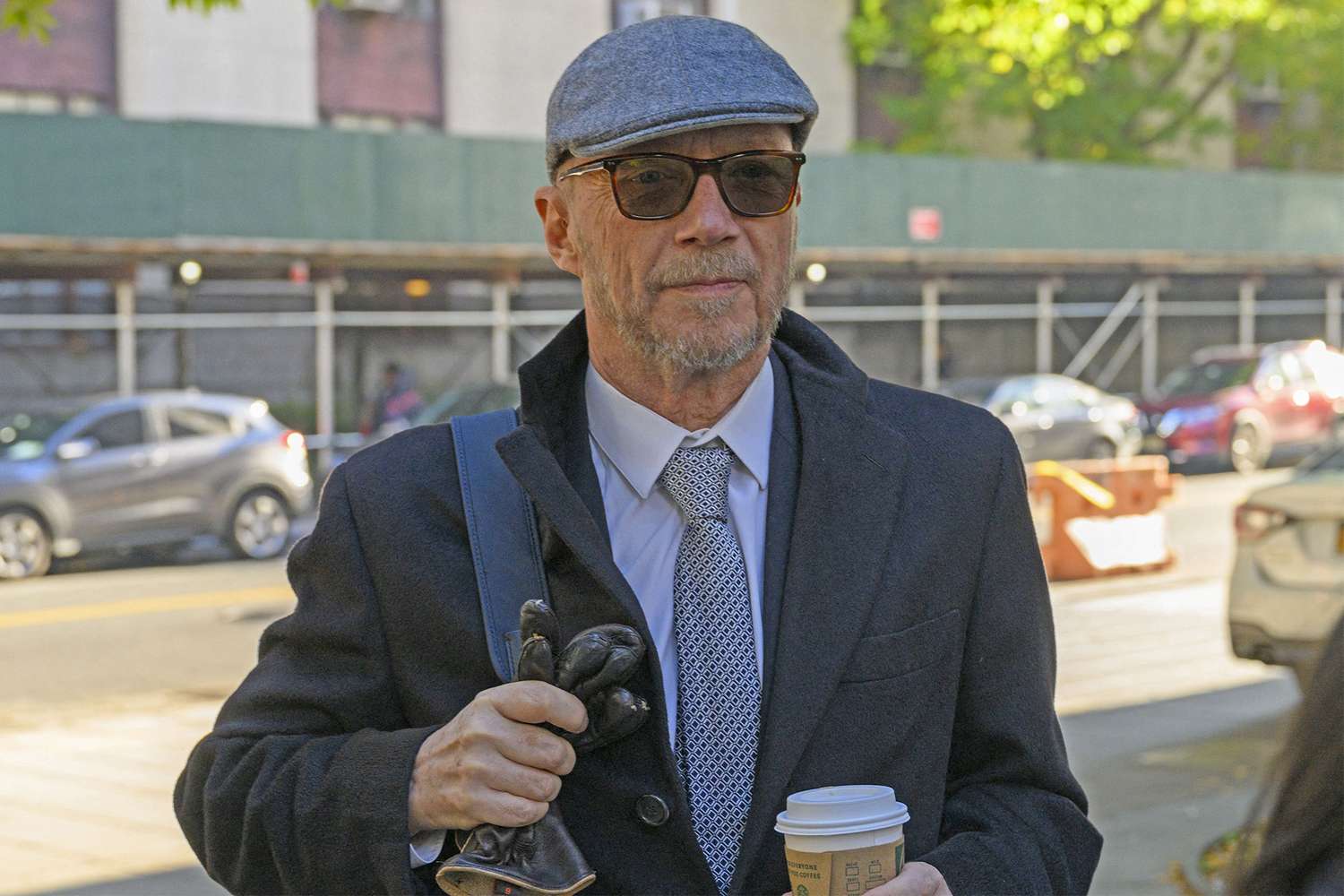 Paul Haggis arriving at court in New York