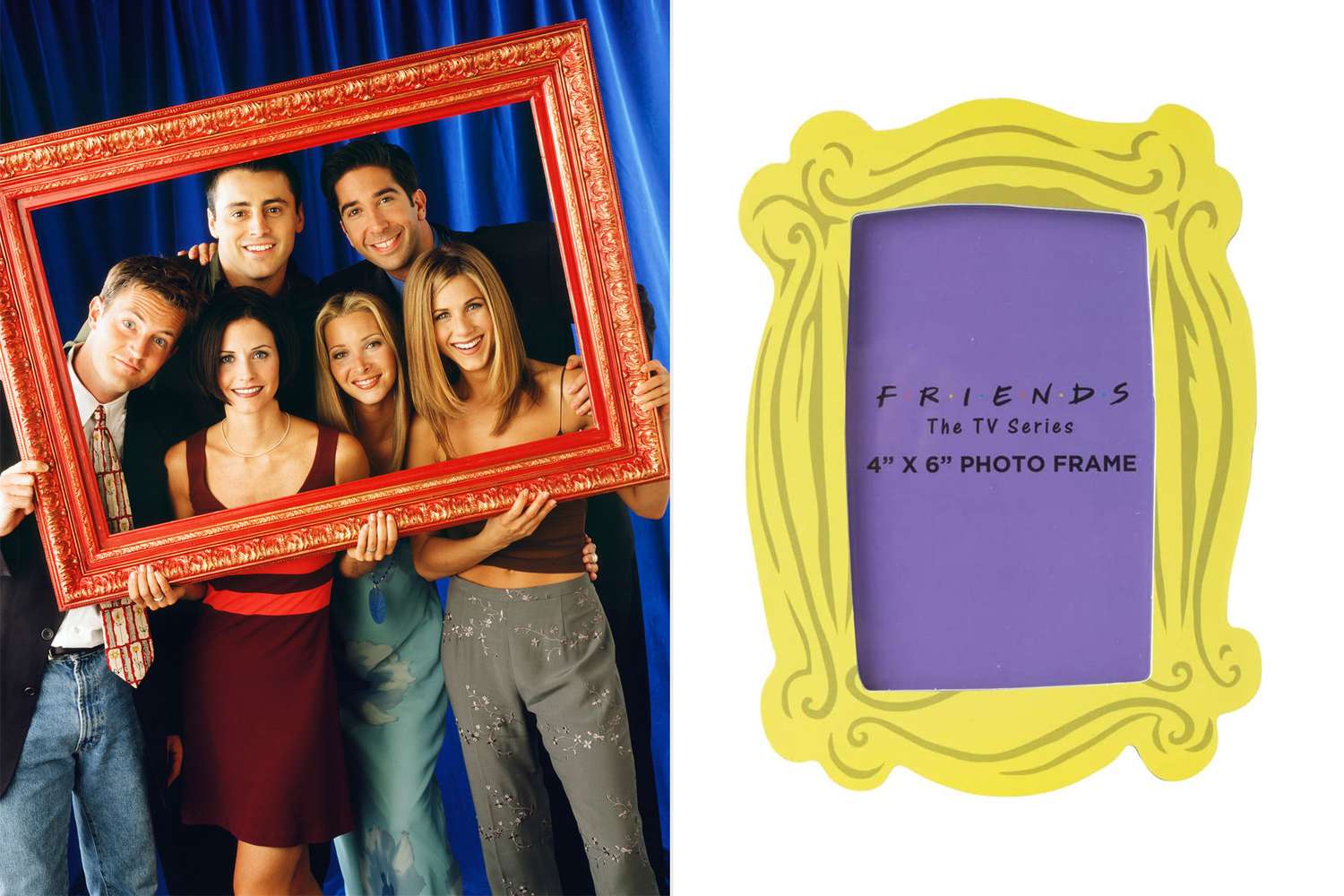 Friends cast; Silver Buffalo Friends Yellow Frame Photo Frame, 4 x 6 Inches