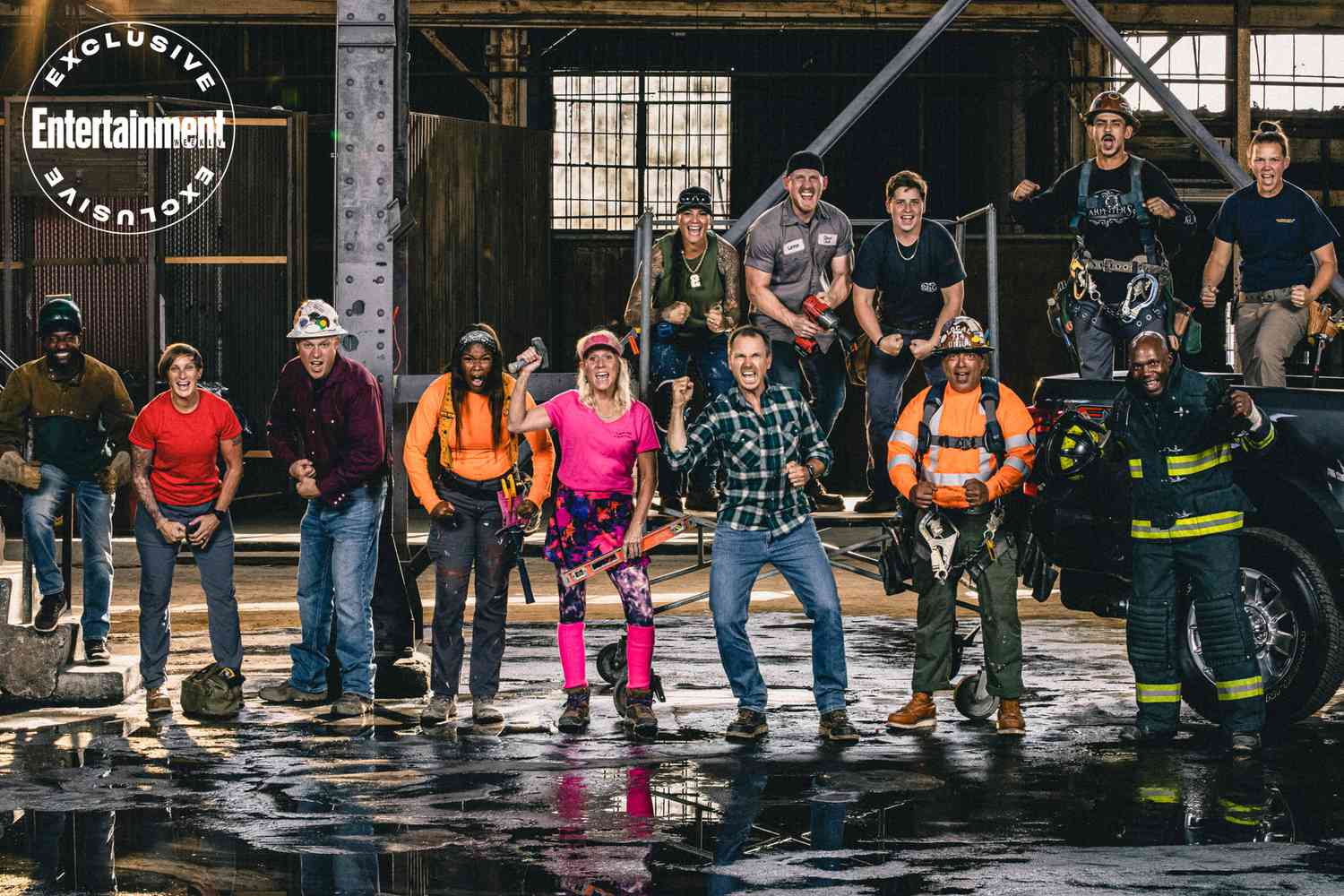 Group from the CBS series Tough As Nails, scheduled to air on the CBS Television Network. Photo: Cliff Lipson/CBS ©2021 CBS Broadcasting, Inc. All Rights Reserved.