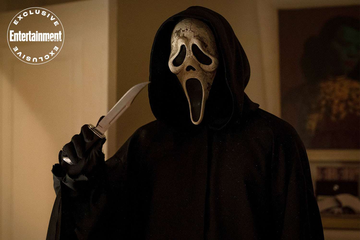 Ghostface in Paramount Pictures + Spyglass Media Group's "Scream VI." © 2022 Paramount Pictures. Ghost Face is a Registered Trademark of Fun World Div., Easter Unlimited, Inc. ©1999. All Rights Reserved.”. Ghost Face is a Registered Trademark of Fun World Div., Easter Unlimited, Inc. ©1999. All Rights Reserved.”