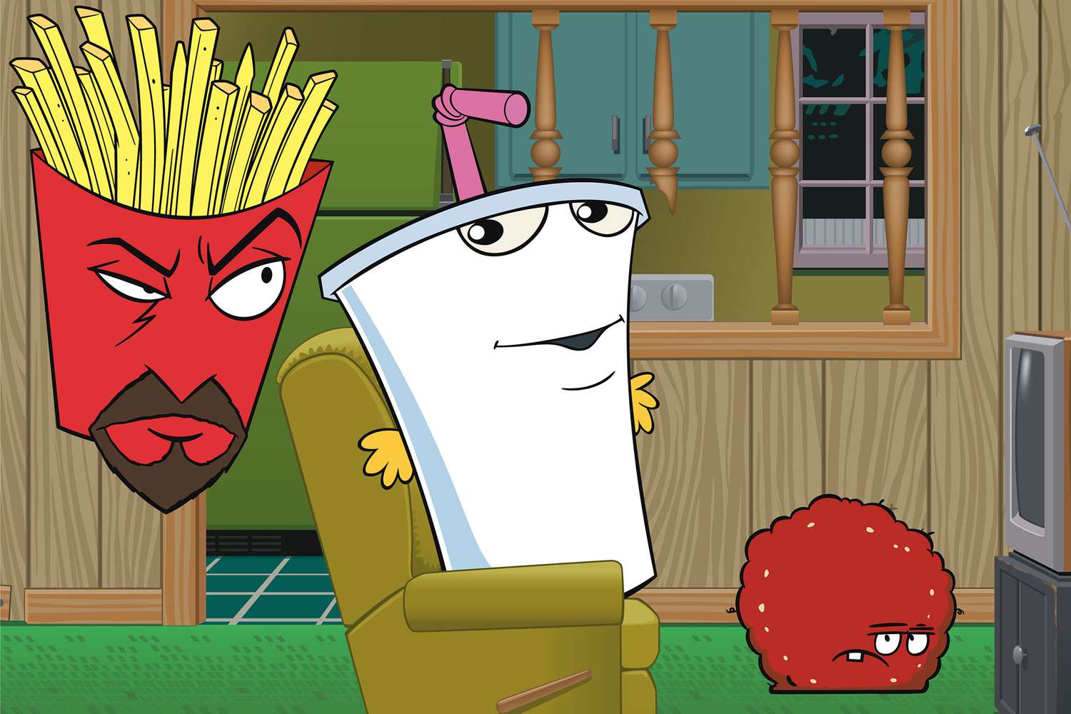 AQUA TEEN HUNGER FORCE COLON MOVIE FILM FOR THEATERS (2007) Frylock, Master Shake and Meatwad
