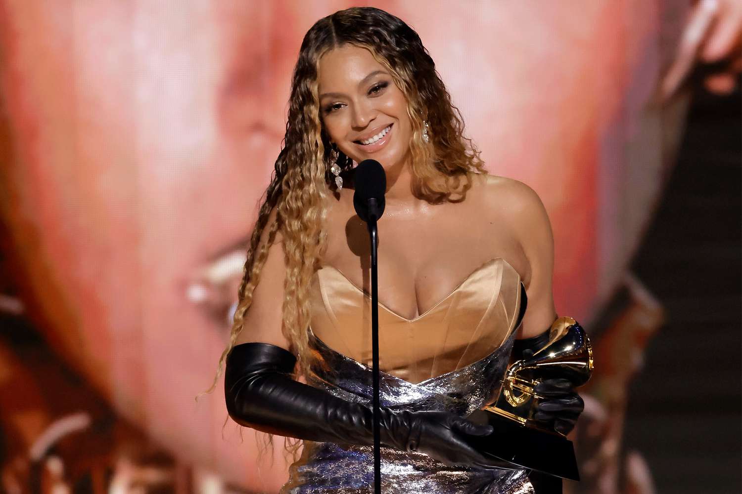 Beyoncé accepts the Best Dance/Electronic Music Album award for “Renaissance” onstage during the 65th GRAMMY Awards at Crypto.com Arena on February 05, 2023 in Los Angeles, California