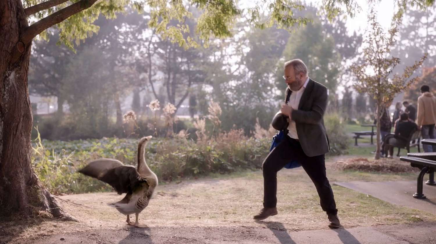 Bob Odenkirk berates students and a goose in Lucky Hank trailer
