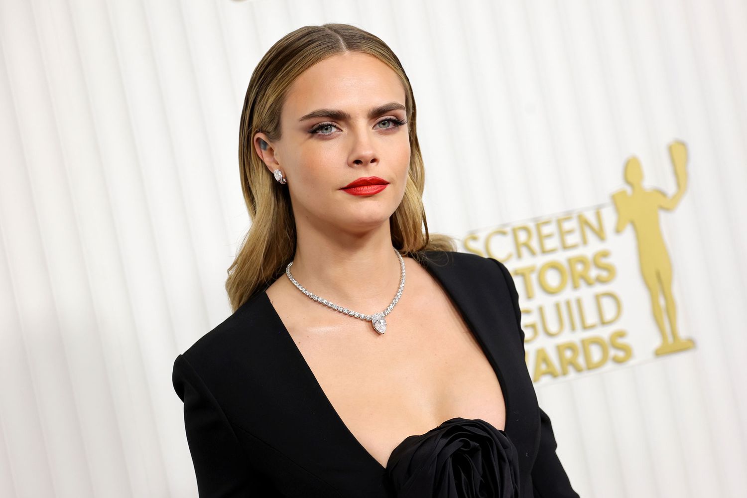Cara Delevingne attends the 29th Annual Screen Actors Guild Awards at Fairmont Century Plaza on February 26, 2023 in Los Angeles, California.
