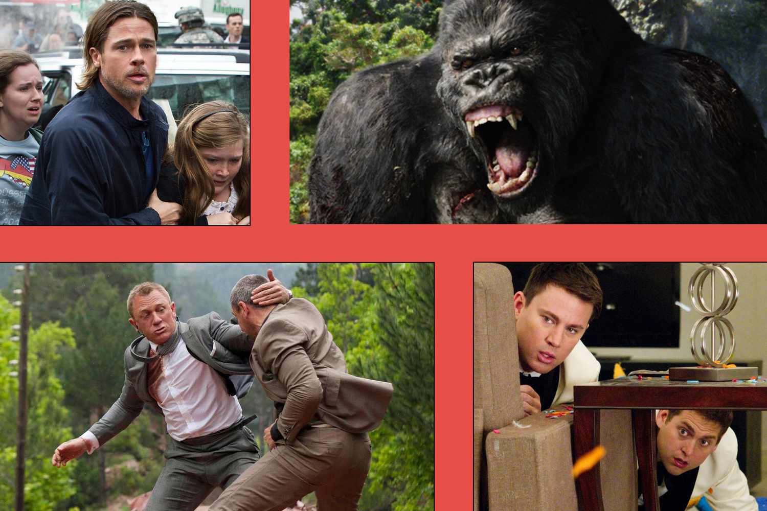 World War Z (2013) King Kong (2005)  Skyfall (2012) 21 Jump Street (2012) 